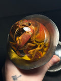 Crayfish in Egg Wet Specimen with Vintage Base