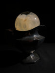 Moon Jellyfish Specimen Globe with Vintage Base