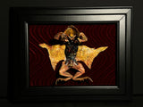 Mummified Flayed Cane Toad Display